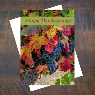 Carte Vignoble Bon thanksgiving