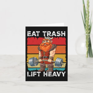 Carte Viking Gym Weight Training Eat Trash Lift Heavy 1