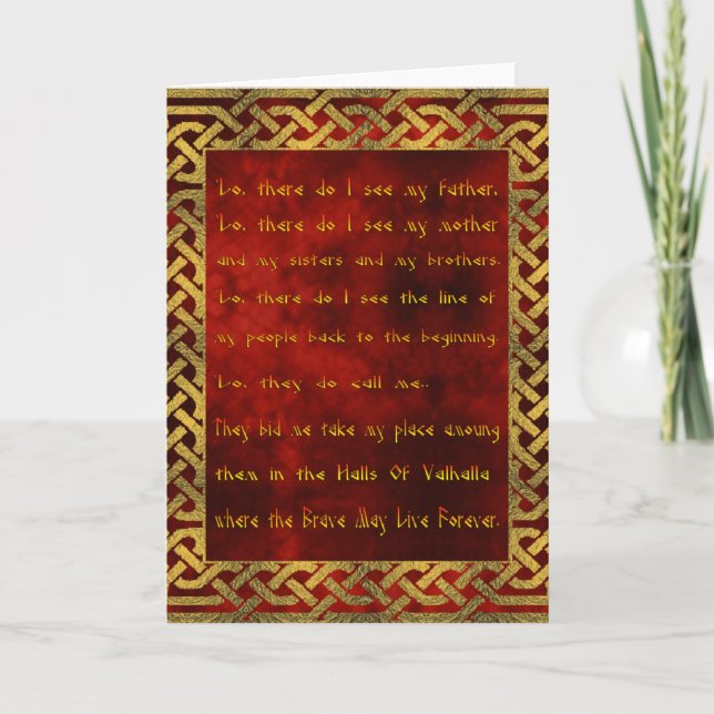 Carte Viking Prayer Greeting Card (Devant)