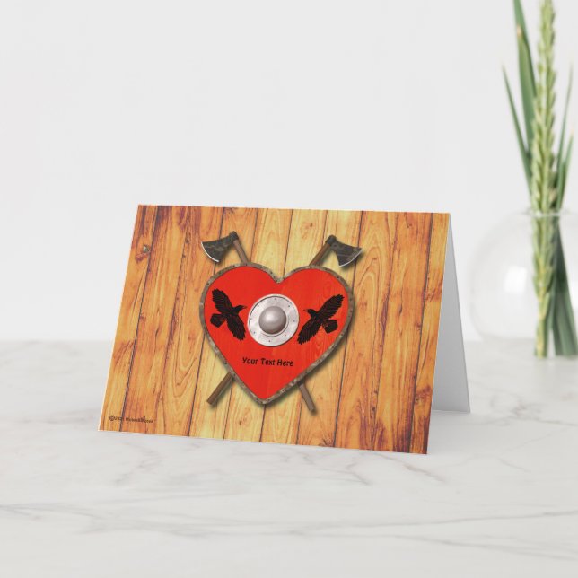 Carte Viking Valentine - Raven (Devant)