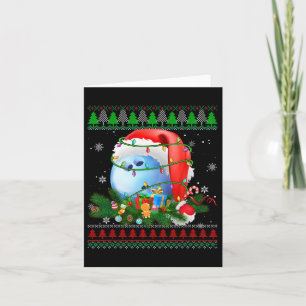 Carte Vilain Jeu de Noël Pyjama Bowling lumières de Noël
