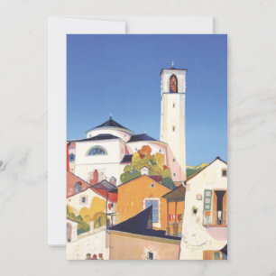 Carte Village balnéaire Vintage Italie Tourisme