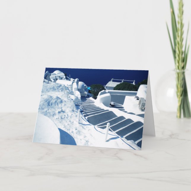 Carte Village Ioa Santorini Grèce (Devant)