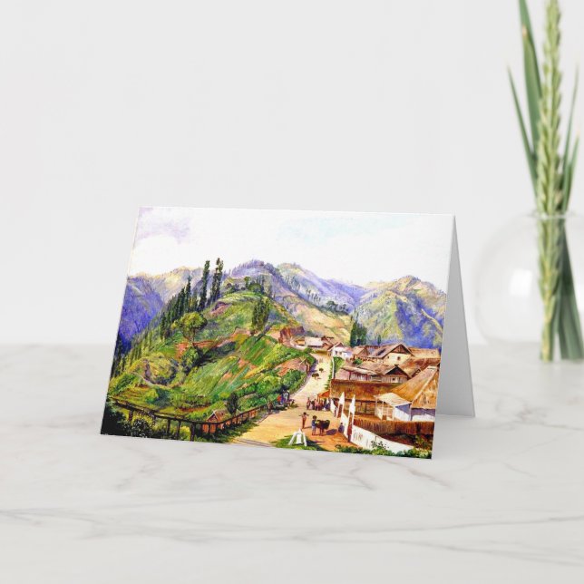 Carte Village of Tosari, Java, 1876 painting (Devant)