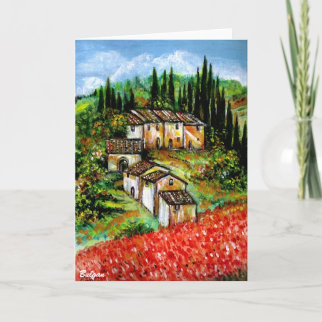 CARTE VILLAGE RUSTIQUE ANTIQUE EN TOSCANE (Devant)
