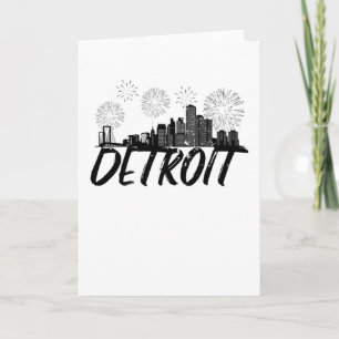 Carte Ville de Detroit Skyline