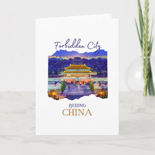 Carte Ville de Pékin Interdit à la Chine Souvenir Hommes