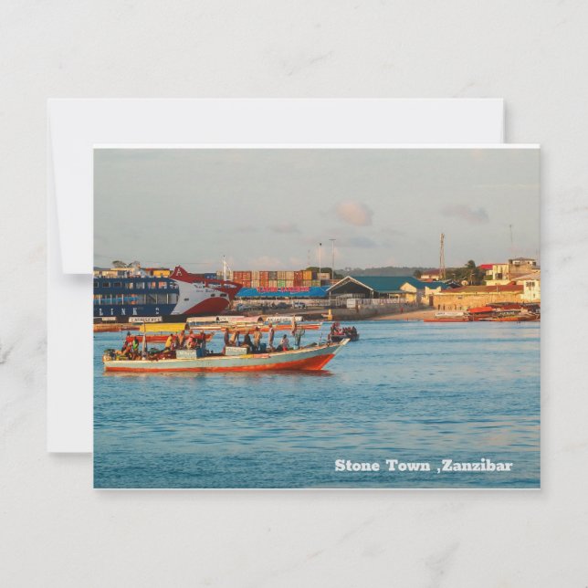 Carte Ville de pierre, Zanzibar Afrique (Devant)