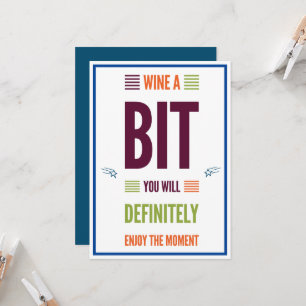 Carte Vin Amusant Un Peu Se Sentent Mieux