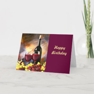 Carte Vin avant et après l'anniversaire