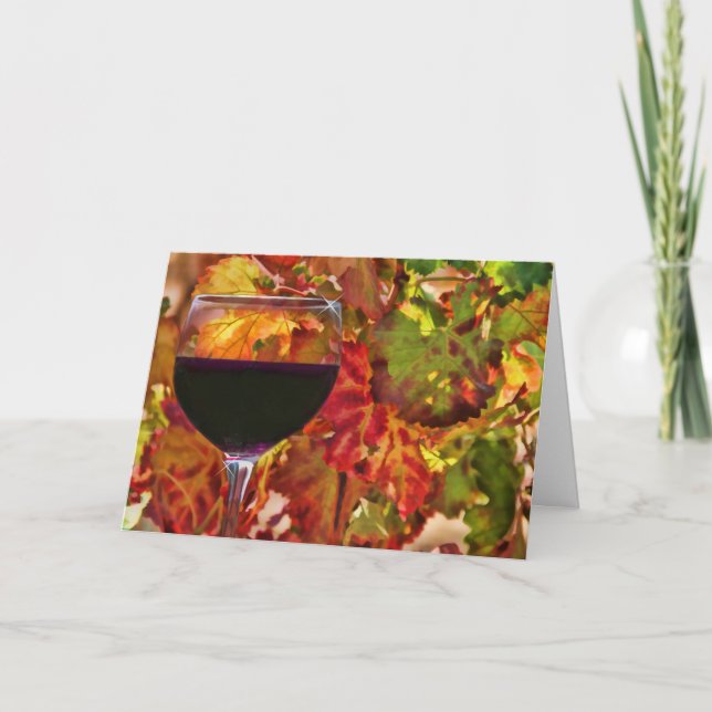 Carte Vin d'automne Thanksgiving (Devant)