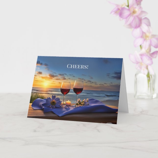Carte Vin de fête des pères à la plage Cheers (Orchidée)