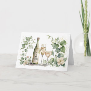 Carte Vin et ivoire du 5e anniversaire