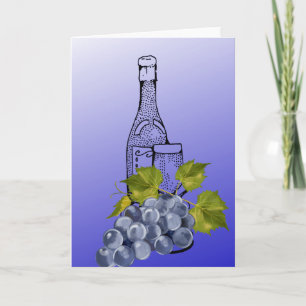 Carte Vin et raisins vierges