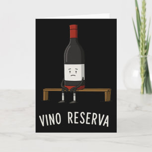 Carte Vin Reserva Drôle Banc Réserve de Football Vin Rés