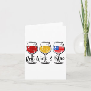 Carte Vin Rouge Et Bleu 4 juillet Rouge Blanc Bleu Vin