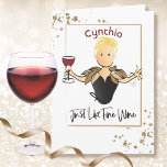 Carte Vin rouge Étincelle d'or noir pour son Fab Anniver<br><div class="desc">Est-ce quelqu'un qui est fabuleux d'avoir un anniversaire ? Envoyez cette carte élégante,  chatoyante et pétillante pour faire sa journée! Customisez votre message et son nom</div>