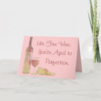 Carte Vin vieilli à la perfection Anniversaire