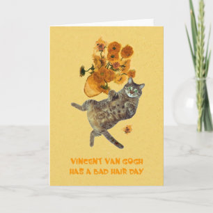 Carte Vincent Van Gogh a une mauvaise journée des cheveu