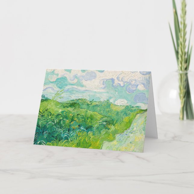 Carte Vincent van Gogh - Champ de blé vert, Auvers (Devant)