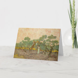 Carte Vincent van Gogh - Femmes cueillette d'olives