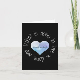 Carte Vincent Van Gogh Inspirational Love Citation Art E