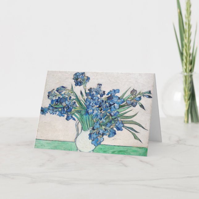 Carte Vincent van Gogh - La Vie morte : Vase avec Irises (Devant)