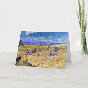 Carte Vincent van Gogh - Meules de blé avec des moissonn