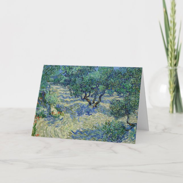 Carte Vincent van Gogh - Oliveraie : ciel bleu brillant (Devant)