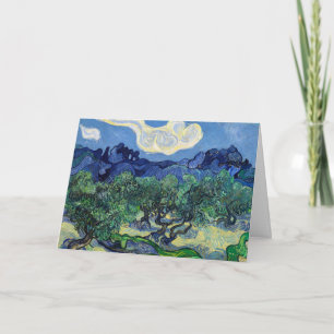 Carte Vincent van Gogh - Oliviers avec les Alpilles