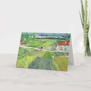 Carte Vincent van Gogh - Paysage avec transport et train