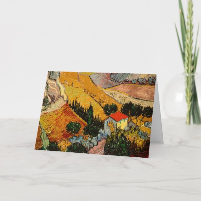 Carte Vincent van Gogh - Paysage, Maison et Plowman (Devant)