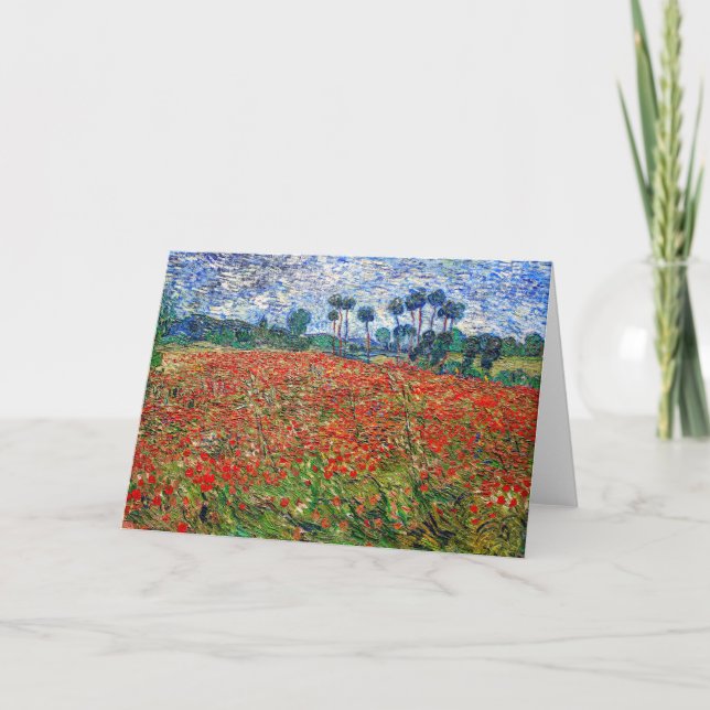 Carte Vincent van Gogh - Poppy Field (Devant)