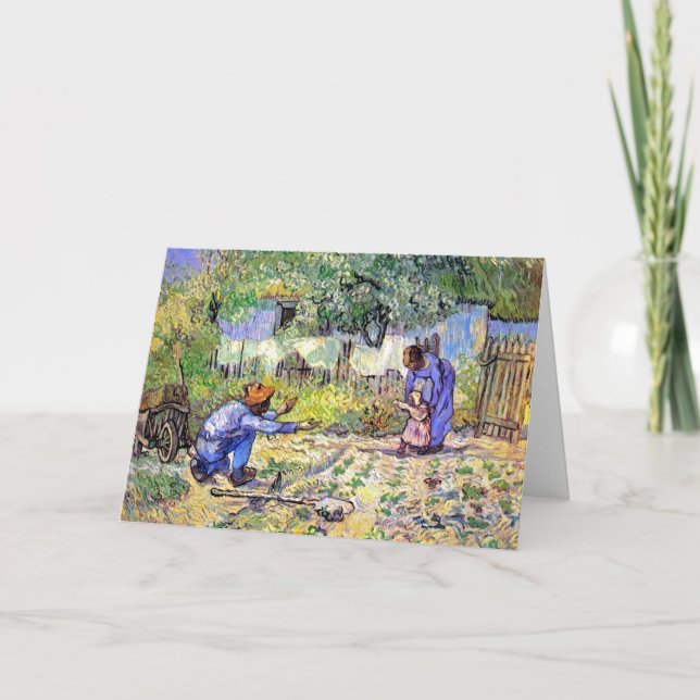 Carte Vincent Van Gogh - Premiers Pas - Fête des Pères A (Devant)