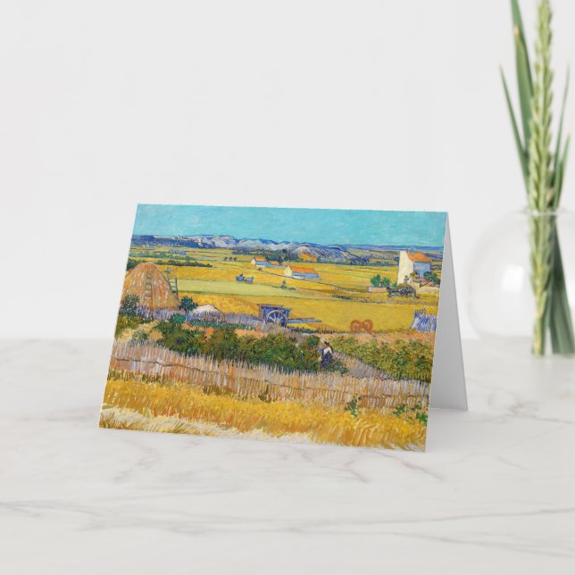 Carte Vincent van Gogh - Récolte à La Crau (Devant)
