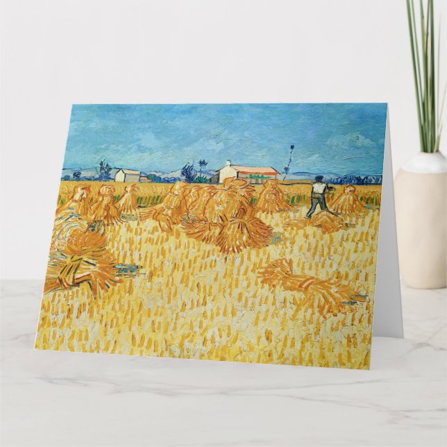 Carte Vincent Van Gogh, Récolte de maïs en Provence (Devant)