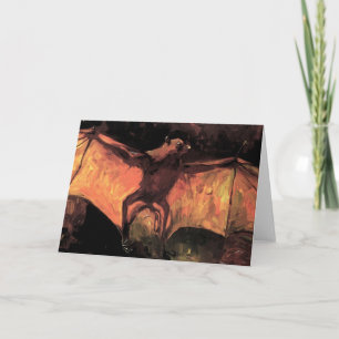 Carte Vincent Van Gogh - Renard volant - Art d'Halloween
