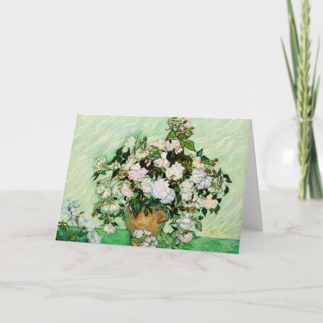 Carte Vincent Van Gogh Roses (1890) (Devant)