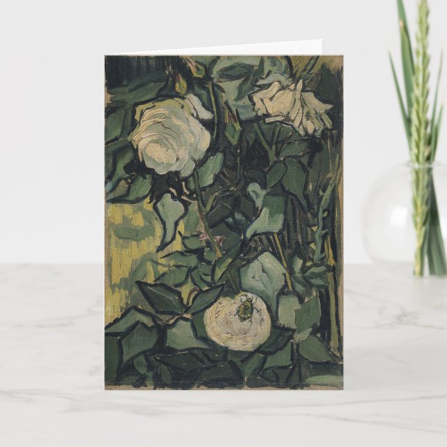 Carte Vincent van Gogh - Roses et Scarabée (Devant)
