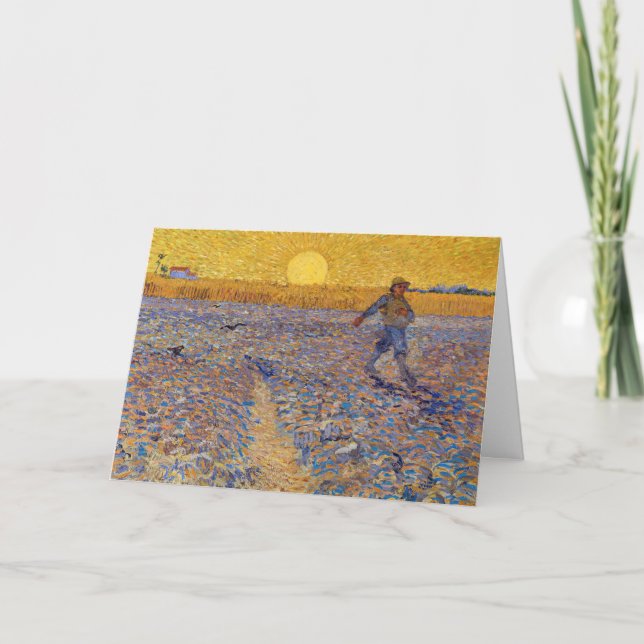 Carte Vincent van Gogh - Sower avec réglage Sun (Devant)