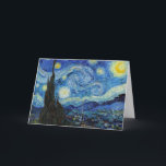 Carte Vincent Van Gogh Starry Night Vintage Art Notecard<br><div class="desc">Vincent Van Gogh Starry Night Vintage Fine Art Notecard</div>