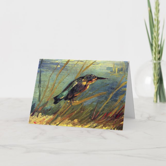Carte Vincent Van Gogh - The Kingfisher - Bird Lover Art (Devant)