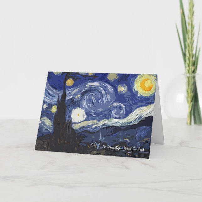 Carte Vincent Van Gogh The Starry Night Fine Art Poster (Devant)