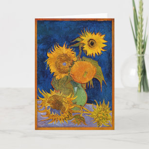 Carte Vincent van Gogh - Vase avec cinq tournesols