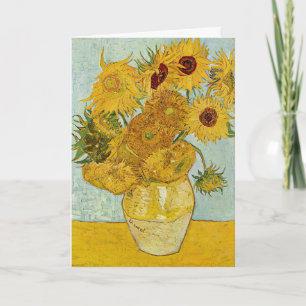 Carte Vincent Van Gogh - Vase avec douze tournesols