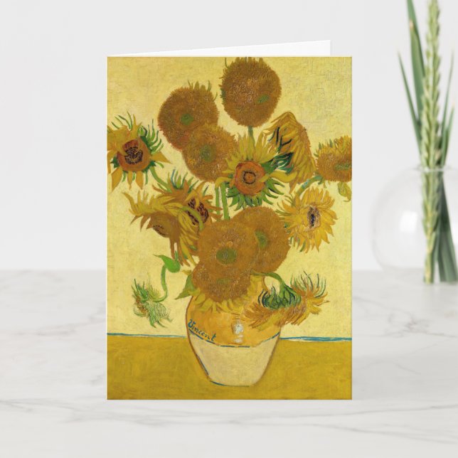 Carte Vincent van Gogh - Vase avec quinze tournesols (Devant)