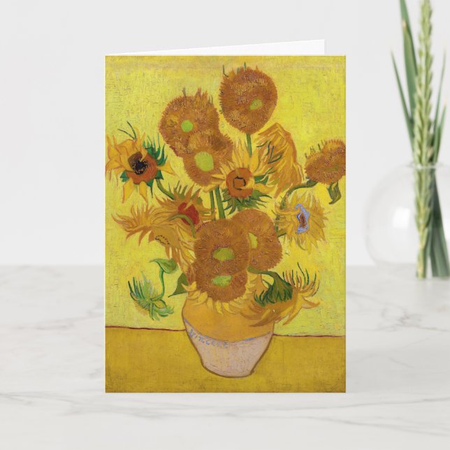 Carte Vincent van Gogh - Vase avec quinze tournesols (Devant)