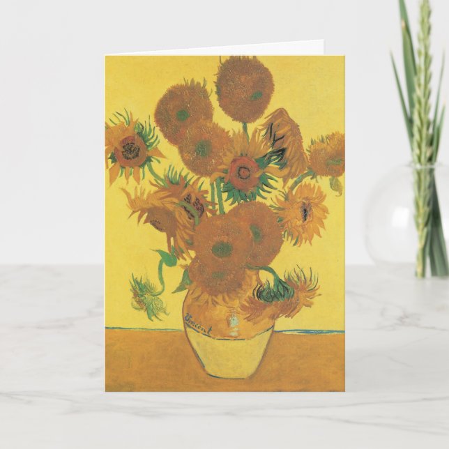 Carte Vincent van Gogh - Vase avec quinze tournesols (Devant)
