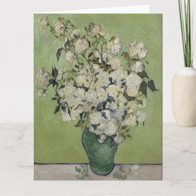 Carte Vincent Van Gogh, Vase de Roses, Roses dans le Vas (Devant)