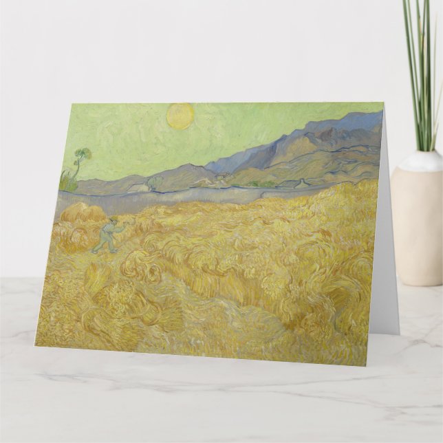 Carte Vincent Van Gogh, Wheatfield Avec Une Faucheuse (Devant)